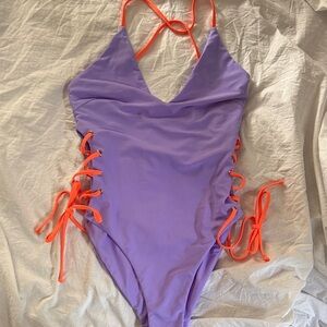 Two six swimwear Anna  Purple and Orange Swimsuit